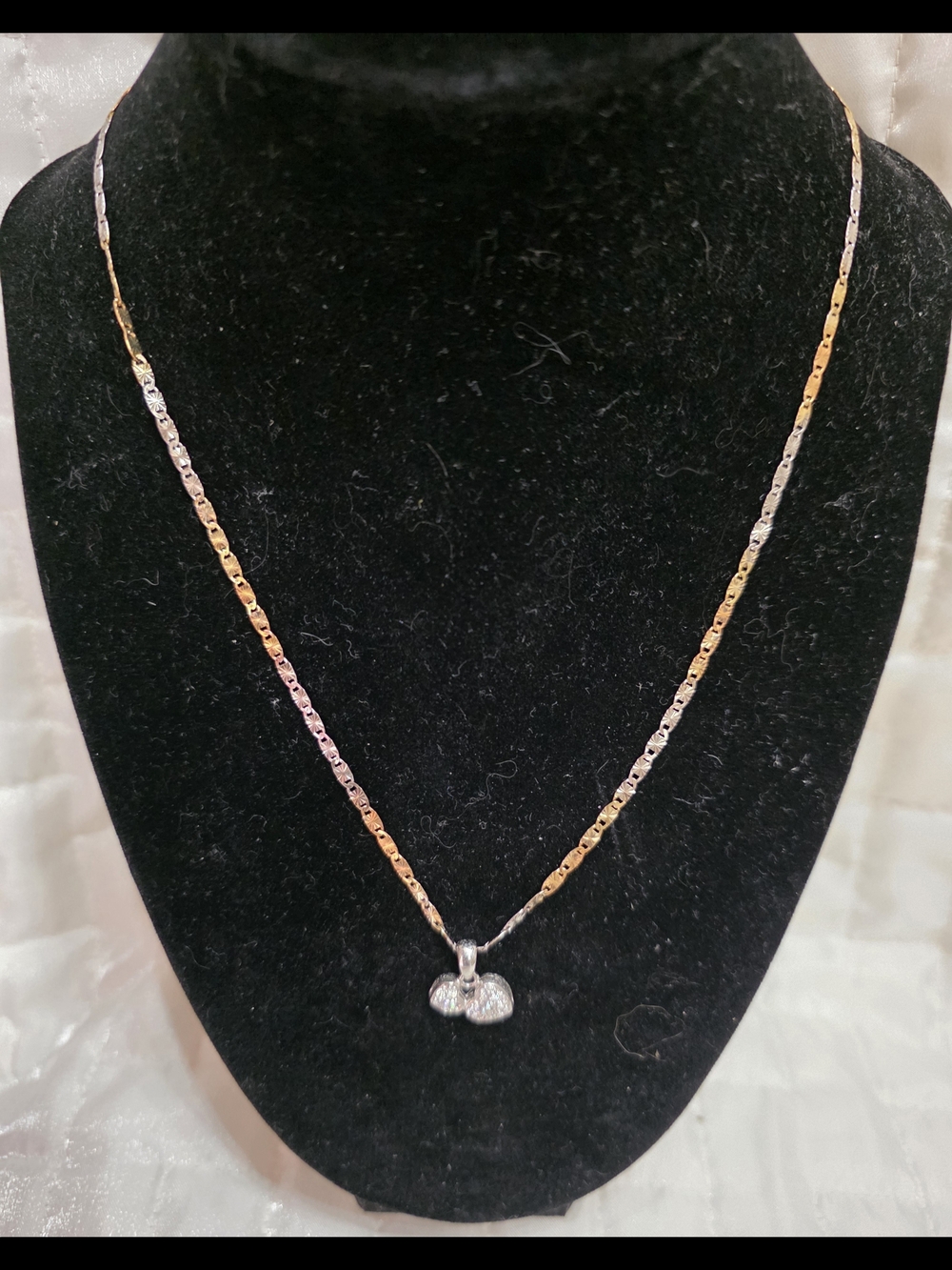 Two Tone Studios Gold and Silver Heart Charm Necklace